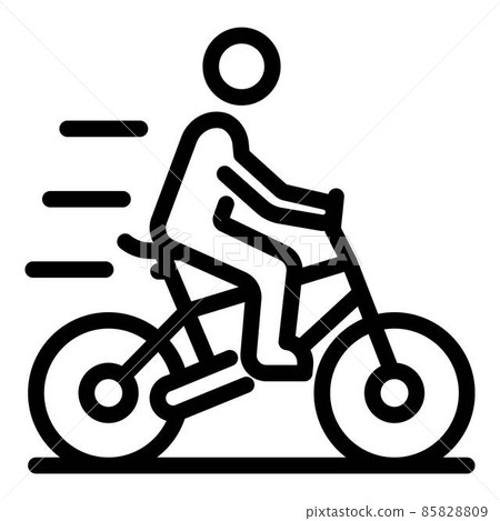 Man on bicycle icon, outline style 85828809