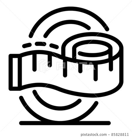 Measure tape icon, outline style Measure tape icon, outline style 85828811