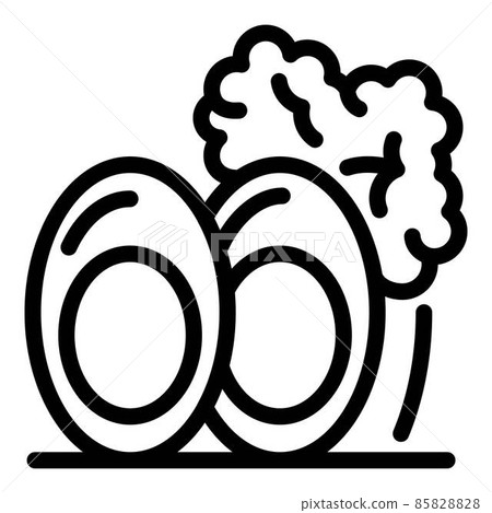 Boiled eggs icon, outline style 85828828