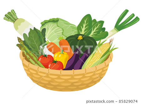 Vegetables in a basket 85829074
