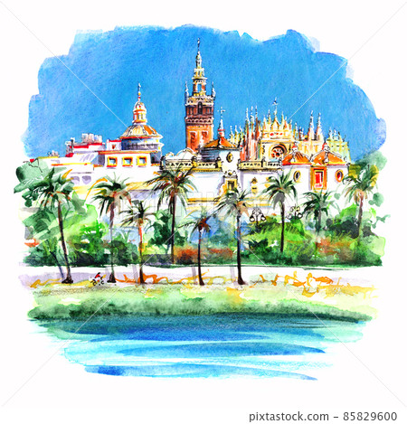 Giralda and Seville Cathedral, Spain 85829600