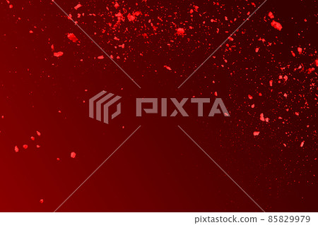 Red powder explosion on red background. 85829979