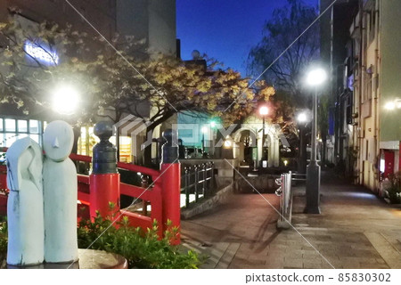 高知觀光地播磨屋橋黃昏景色 85830302