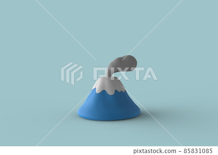 Simple eruption image of Mt. Fuji 85831085