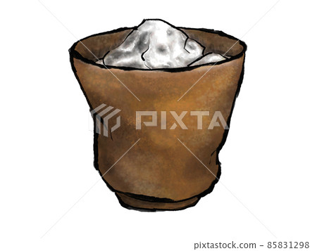 用刷子繪製的燒酒水割鎖的插圖 85831298