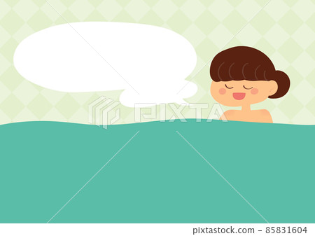 Illustration of a girl taking a bath Illustration of a girl taking a bath 85831604