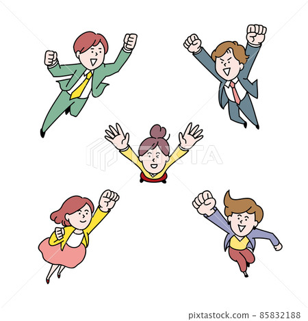 Leaping business person 85832188