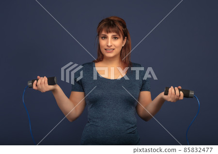 girl at the gym fitness workout skipping rope training exercise weight loss lifestyle body health girl at the gym fitness workout skipping rope training exercise weight loss lifestyle body health 85832477