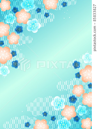 Waka and arrow fletching background vertical / blue 85833827