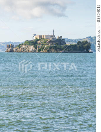 Alcatraz Island  at sunny day,  san francisco,California,usa. 85834012