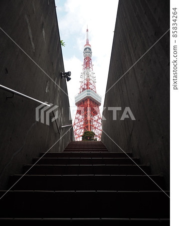 Stairs leading to TOKYO TOWER Stairs leading to TOKYO TOWER 85834264