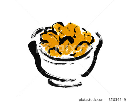 手繪海膽碗日式插畫 85834349