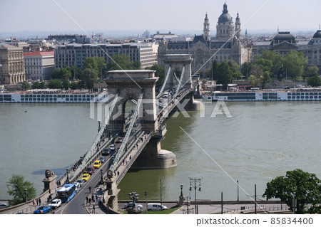 The Donau River and the World Heritage Cityscape as seen from the hill of the Royal Palace The Donau River and the World Heritage Cityscape as seen from the hill of the Royal Palace 85834400