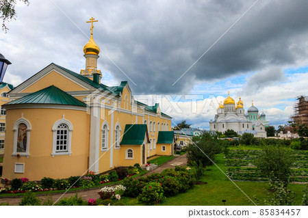 View of Holy Trinity-Saint Seraphim-Diveyevo convent in Diveyevo, Russia 85834457