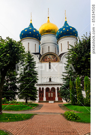 Assumption Cathedral of Trinity Lavra of St. Sergius in Sergiev Posad, Russia 85834508