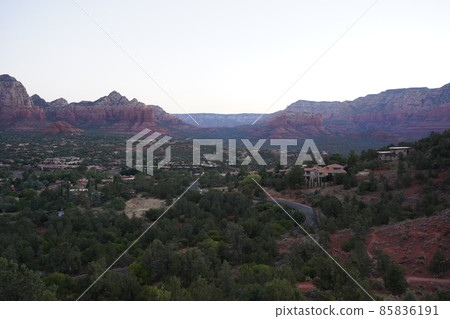 Arizona Sedona Airport Mesa Before Dawn Scenery 85836191