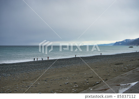 富山縣東部朝日鎮冬玉海岸宮崎海岸 85837112