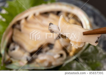 Live abalone sashimi Live abalone sashimi 85837391