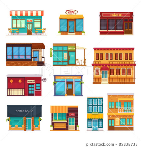 Fastfood Restaurant Flat Icons Set Fastfood Restaurant Flat Icons Set 85838735
