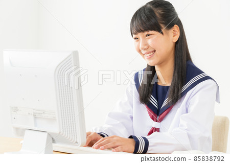 Junior high school, high school, female, study, examination, education, learning Junior high school, high school, female, study, examination, education, learning 85838792