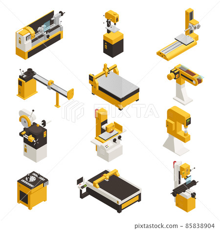Industrial Machinery Icons Set Industrial Machinery Icons Set 85838904