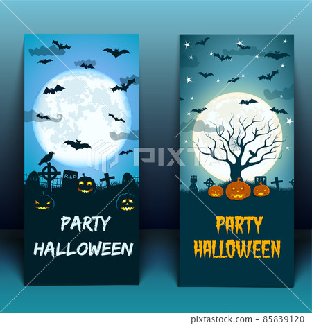Halloween At Cemetery Banners Halloween At Cemetery Banners 85839120