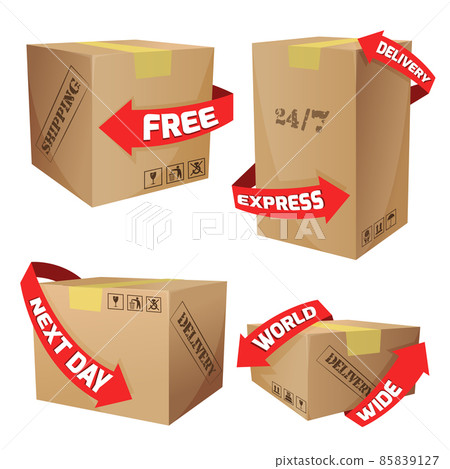 Boxes With Delivery Symbols Boxes With Delivery Symbols 85839127