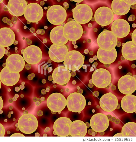 Pink and orange  dangerous bacterias or virus spheres in animal blood 85839655