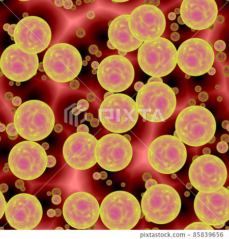Pink and orange dangerous bacterias or virus spheres in animal blood Pink and orange dangerous bacterias or virus spheres in animal blood 85839656