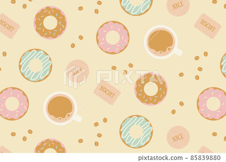 Seamless pattern of coffee and sweets Seamless pattern of coffee and sweets 85839880
