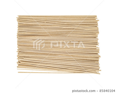 Buckwheat soba noodles isolated on white background Buckwheat soba noodles isolated on white background 85840104