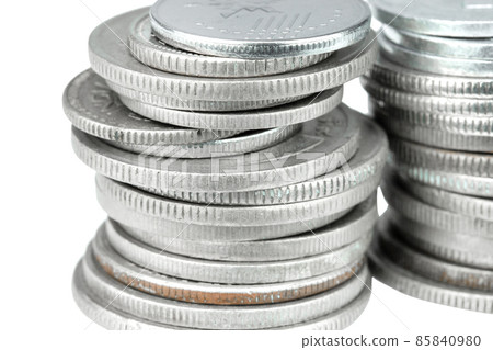 Stack of coin on white background , Concept for savings. 85840980