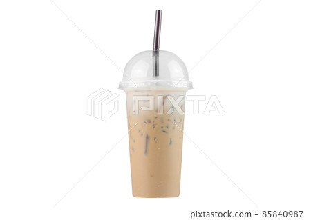 ice coffee isolated on white background - clipping paths 85840987
