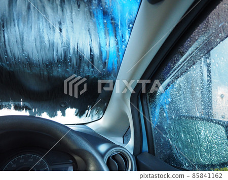 Inside the car being washed Inside the car being washed 85841162