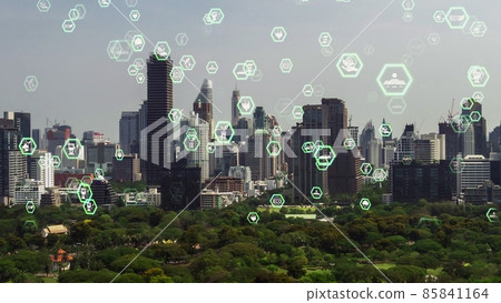Green city technology shifting towards sustainable alteration concept Green city technology shifting towards sustainable alteration concept 85841164