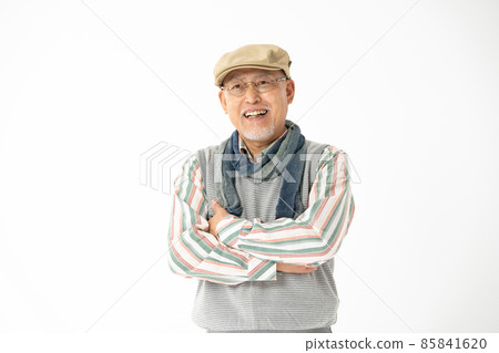 高級男性肖像白色背景 85841620