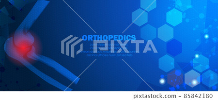 Abstract science medical orthopedics of elbow and arm injury. The concept for hospital and research. Abstract science medical orthopedics of elbow and arm injury. The concept for hospital and research. 85842180