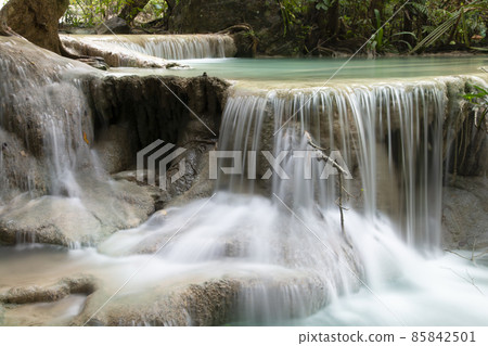 close-up of a waterfalls close-up of a waterfalls 85842501