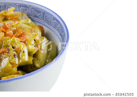 close-up of olive pickled isolated on white background - clipping paths. 85842505