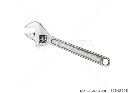 Wrench isolated on white background - clipping paths. Wrench isolated on white background - clipping paths. 85842508