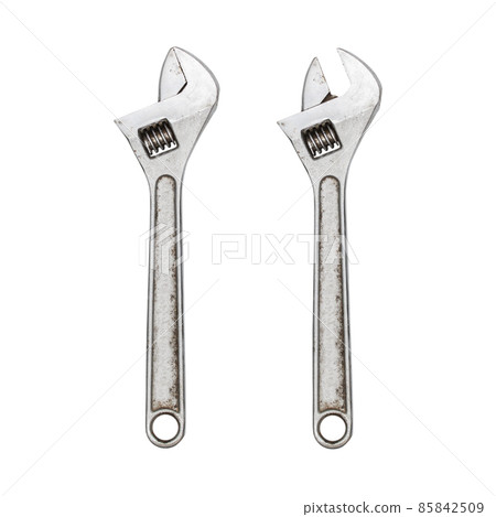 Wrench isolated on white background - clipping paths. Wrench isolated on white background - clipping paths. 85842509