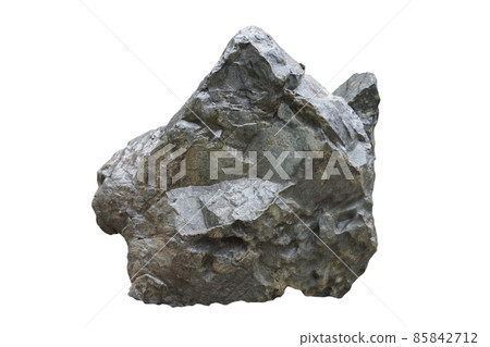 Big stone isolated on white background - clipping paths Big stone isolated on white background - clipping paths 85842712