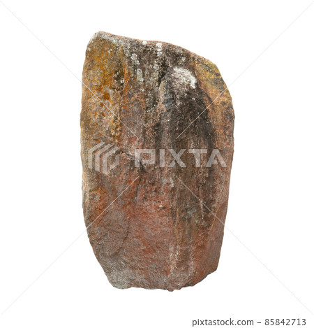 Big stone isolated on white background - clipping paths Big stone isolated on white background - clipping paths 85842713