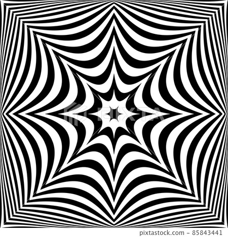 Abstract op art lines pattern with striped texture. Abstract op art lines pattern with striped texture. 85843441