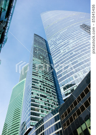 Moscow cityscape modern glass skyscraper Moscow cityscape modern glass skyscraper 85845486