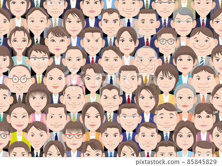 People in suits, a group of comical staff People in suits, a group of comical staff 85845829