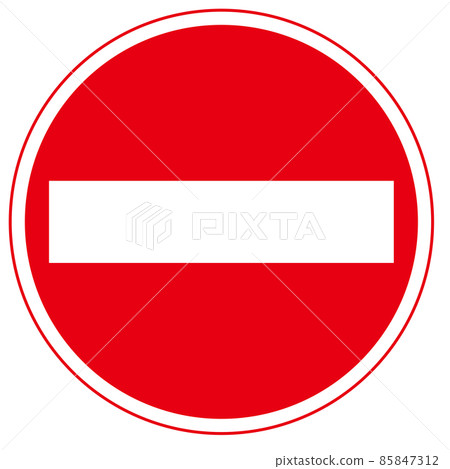 Traffic / regulation sign Vehicle entry prohibited icon mark Traffic / regulation sign Vehicle entry prohibited icon mark 85847312