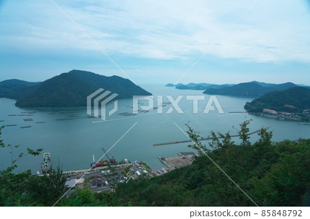 [Setonaikai National Park] The sea of Hinase seen from the hill park where you can see Minato, Bizen City, Okayama Prefecture 85848792