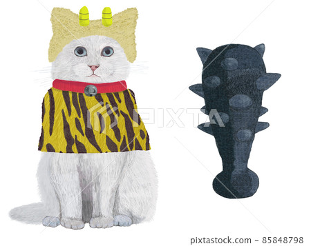 Gold stick plush toy and demon cosplay Aomejiro cat front sitting _ real touch _ sideways Gold stick plush toy and demon cosplay Aomejiro cat front sitting _ real touch _ sideways 85848798