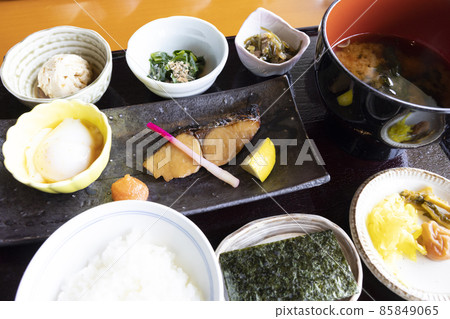 Japanese set breakfast at a delicious hotel restaurant Japanese set breakfast at a delicious hotel restaurant 85849065